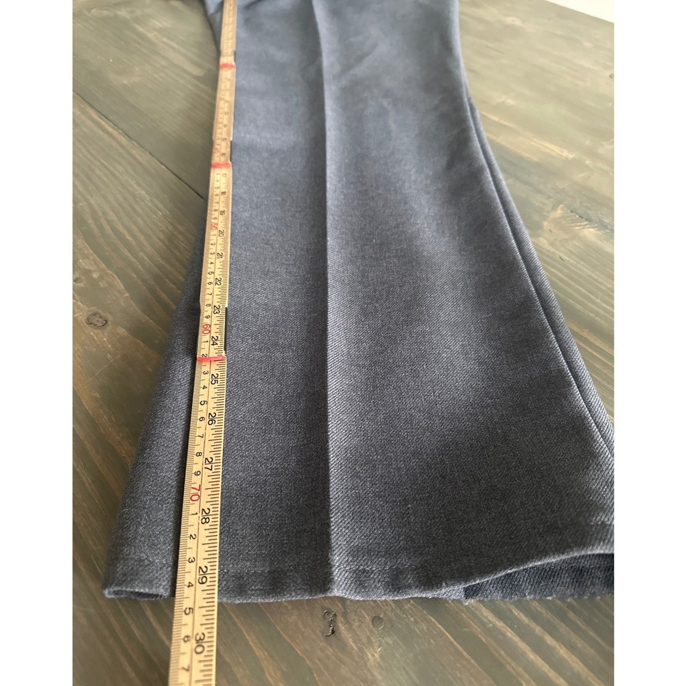 VTG Wrangler 82HY Gray Flat Front Cowboy Dress Pants Polyester Men's Size 42x30 - Picture 8 of 9